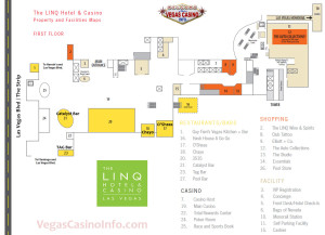 Map of The Linq Casino