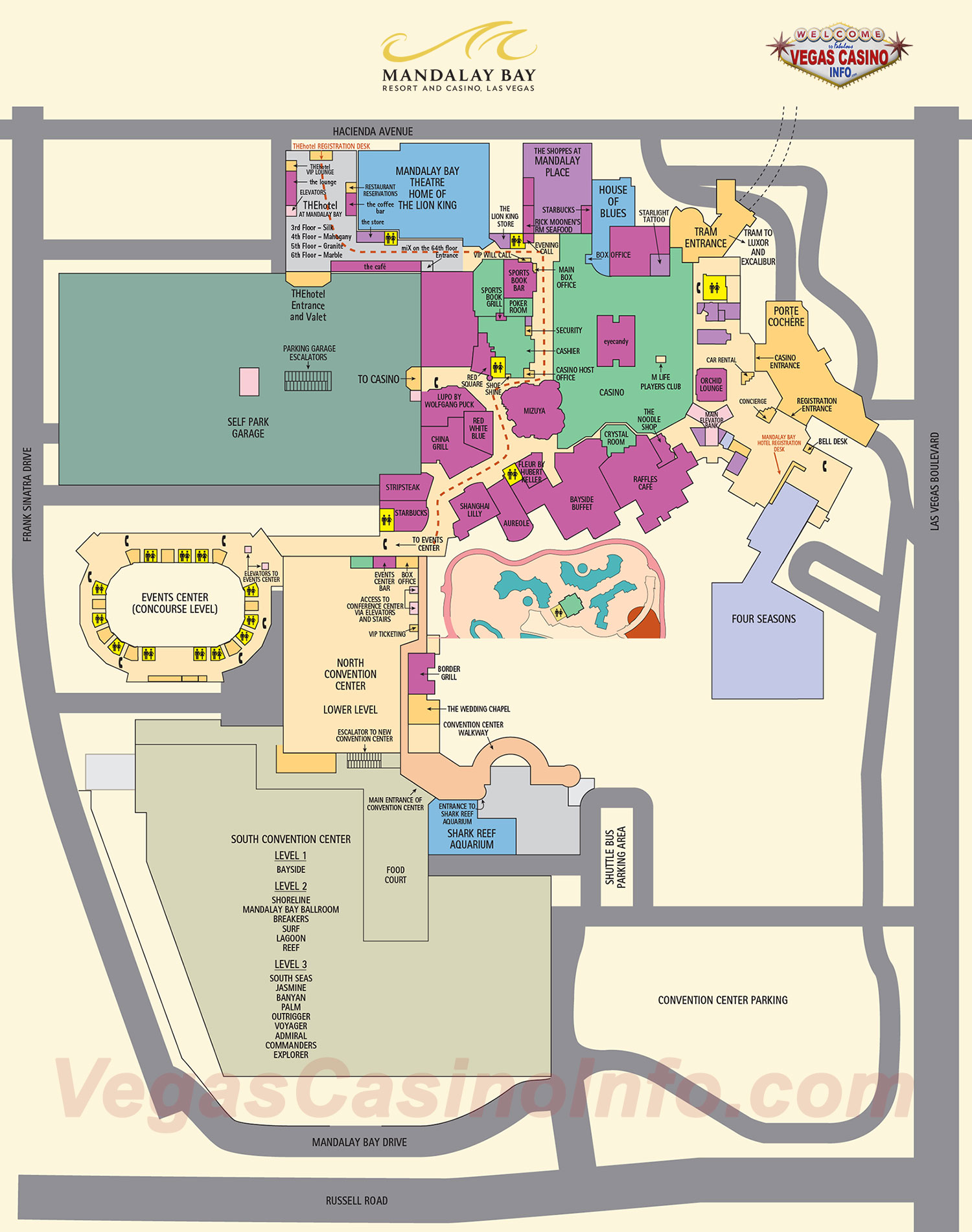 Mandalay Bay Resort and Casino floor plan | Western Veterinary Annual Conference 2021